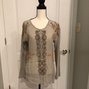 Johnny Was Embroidered Blouse